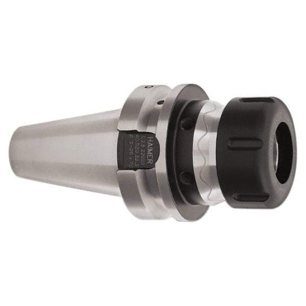 HAIMER - 1/8" to 5/8" Capacity, 70mm Projection, BT40 Taper Shank, ER25 Collet Chuck - 0.0001" TIR, Through-Spindle - Exact Tool & Supply