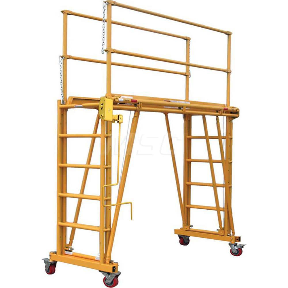 Tele-Tower - Scaffolding; Type: Tower Scaffold ; Section: Base ; Length (Feet): 6.000 ; Height (Feet): 11 ; Load Capacity (Lb.): 800.000 - Exact Tool & Supply