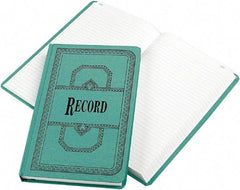 Boorum & Pease - 500 Sheet, 12-1/8 x 7-5/8", Record Rule Record/Account Book - Blue - Exact Tool & Supply