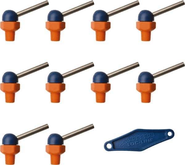 Loc-Line - 1/8" Hose Inside Diam x 5/32" Nozzle Diam, High-Pressure Coolant Hose Nozzle - NPT, for Use with Loc-Line Modular Hose System, 10 Pieces - Exact Tool & Supply