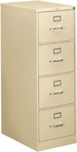 Hon - 18-1/4" Wide x 52" High x 26-1/2" Deep, 4 Drawer Vertical File - Steel, Putty - Exact Tool & Supply