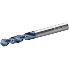 Walter-Titex - 6.2mm 118° Spiral Flute Cobalt Screw Machine Drill Bit - Tinal Finish, Right Hand Cut, 31mm Flute Length, 70mm OAL, Six Facet Point, Straight Shank - Exact Tool & Supply