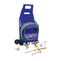 Made in USA - Oxygen/Acetylene Torch Kits; Type: Brazing & Welding Outfit ; Welding Capacity: 1/4 (Inch); Maximum Heating Capacity: 5600?F ; Contents: Welding Handle 71; Oxygen Regulator RO100; Fuel Gas Regulator RMC100; Welding Brazing Tip TYPE17-0; TYP - Exact Tool & Supply