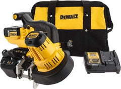 DeWALT - 20 Volt, 32-7/8" Blade, 740 SFPM Cordless Portable Bandsaw - 2-1/2" (Round) & 2-1/2 x 2-1/2" (Rectangle) Cutting Capacity, Lithium-Ion Battery Included - Exact Tool & Supply