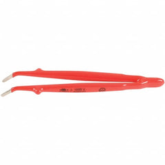 Wiha - Tweezers Type: Insulated Pattern: Angled - Exact Tool & Supply