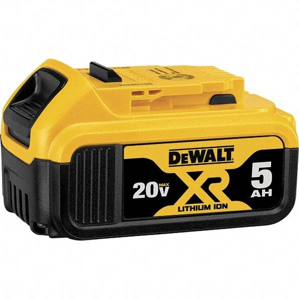 DeWALT - 20 Volt Lithium-Ion Power Tool Battery - 5 Ahr Capacity, 1-1/2 hr Charge Time, Series MAX - Exact Tool & Supply