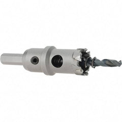 Value Collection - 7/8" Diam, 1" Cutting Depth, Hole Saw - Carbide-Tipped Saw - Exact Tool & Supply