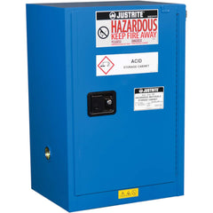 Justrite - 1 Door 1 Shelf 12 Gal Safety Cabinet for Flammable Substances - Exact Tool & Supply
