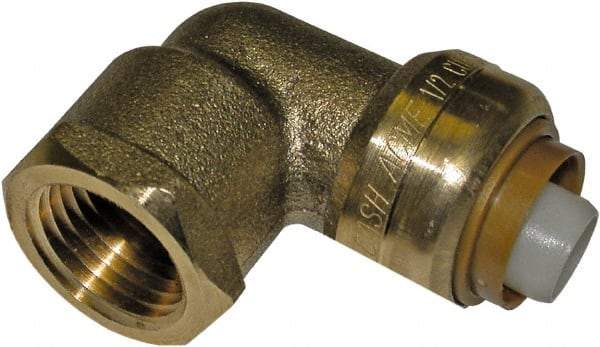 SharkBite - Brass & Chrome Pipe Fittings Type: 90 Elbow Fitting Size: 3/4 x 3/4 - Exact Tool & Supply