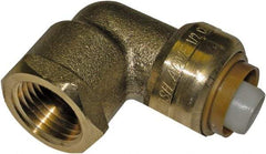 SharkBite - Brass & Chrome Pipe Fittings Type: 90 Elbow Fitting Size: 3/4 x 3/4 - Exact Tool & Supply