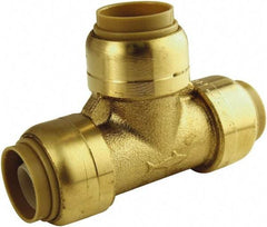 SharkBite - Brass & Chrome Pipe Fittings Type: Tee Fitting Size: 1/2 - Exact Tool & Supply