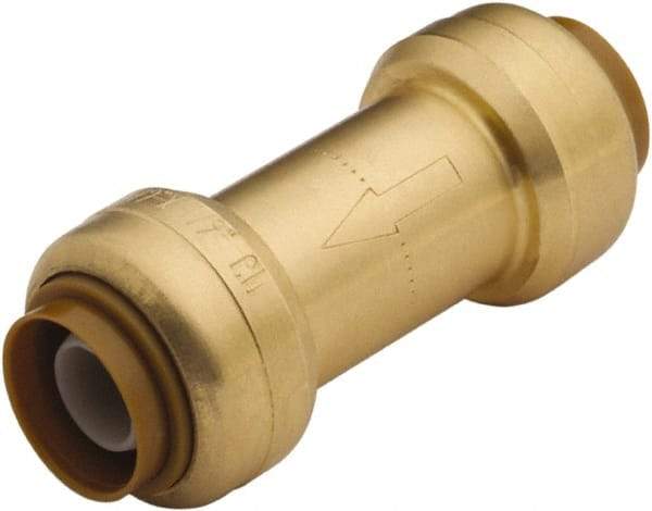 SharkBite - 3/4" Brass Check Valve - Inline, Push To Connect x Push To Connect, 200 WOG - Exact Tool & Supply