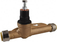 SharkBite - 1/2" Pipe, Push Fit End Connection, Bronze Body Pressure Regulating Valve - EPDM Seal, 200 psi Inlet Pressure, 10 to 70 psi Working Pressure - Exact Tool & Supply