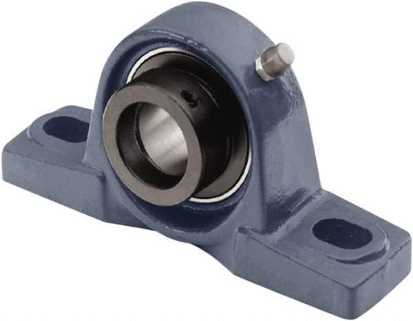 Tritan - 5/8" ID, 4.9213" OAL x 2.2441" OAH Pillow Block - 1,034 Lb Static Cap, 2,158 Lb Dyn Cap, 3.74" Btw Mnt Hole Ctrs, 1-3/16" Base-to-Ctr Ht, Cast Iron/Steel - Exact Tool & Supply