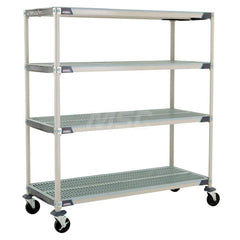 Metro - Carts; Type: Industrial Cart ; Load Capacity (Lb.): 600.000 ; Number of Shelves: 4 ; Width (Inch): 26-5/16 ; Length (Inch): 61-3/4 ; Height (Inch): 67-5/16 - Exact Tool & Supply