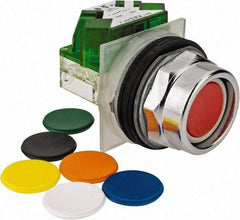 Schneider Electric - 30mm Mount Hole, Recessed, Pushbutton Switch with Contact Block - Octagon, Multicolor Pushbutton, Momentary (MO) - Exact Tool & Supply