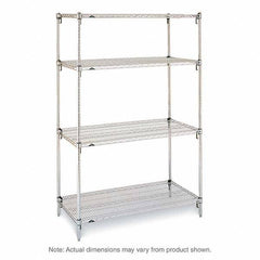 Metro - 2,000 Lb Capacity 4 Shelf Wire Shelving - Starter Unit - Exact Tool & Supply
