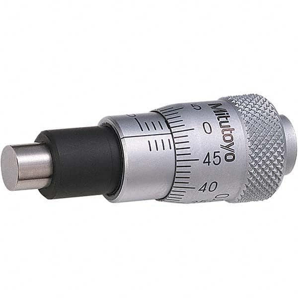 Mitutoyo - Mechanical Micrometer Heads Minimum Measurement (mm): 0.00 Maximum Measurement (mm): 6.50 - Exact Tool & Supply
