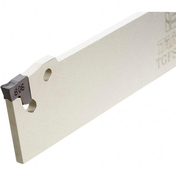 Iscar - 7/8" Blade Height, 3.4mm Blade Width, 150mm OAL, Neutral Cut, Single End Indexable Cut-Off Blade - TGFS Blade, Tang-Grip Series - Exact Tool & Supply