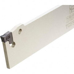 Iscar - 7/8" Blade Height, 3.4mm Blade Width, 150mm OAL, Neutral Cut, Single End Indexable Cut-Off Blade - TGFS Blade, Tang-Grip Series - Exact Tool & Supply