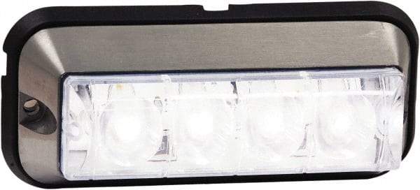 Buyers Products - Quad Flash Rate, Surface Mount Emergency Strobe Light Assembly - Powered by 12 to 24 Volts, Clear - Exact Tool & Supply