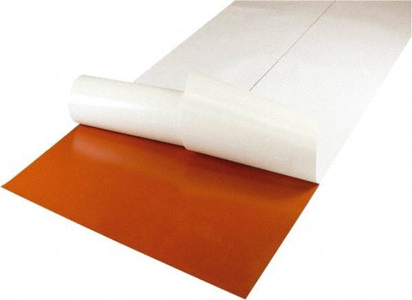 Value Collection - 36" Long, 12" Wide, 1/32" Thick, Silicone Rubber Foam Sheet - 50 to 60 Durometer, Red, -60 to 400°F, 550 psi Tensile Strength, Adhesive Backing - Exact Tool & Supply