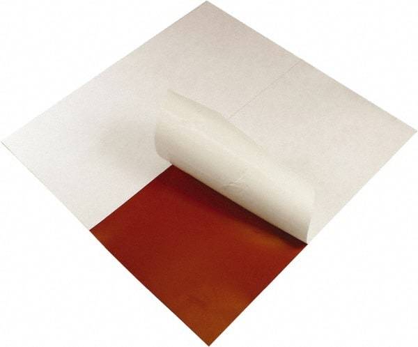Value Collection - 12" Long, 12" Wide, 1/2" Thick, Silicone Rubber Foam Sheet - 35 to 45 Durometer, Red, -60 to 400°F, 550 psi Tensile Strength, Adhesive Backing - Exact Tool & Supply