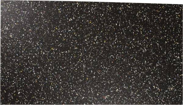 Made in USA - 12" Long, 48" Wide, 1/4" Thick, Rubber Rubber Foam Sheet - 50 to 60 Durometer, Black, 0 to 120°F, 250 psi Tensile Strength, Plain Backing - Exact Tool & Supply
