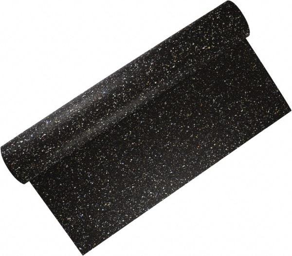 Made in USA - 36" Long, 36" Wide, 5/16" Thick, Rubber Rubber Foam Sheet - 50 to 60 Durometer, Black, 0 to 120°F, 250 psi Tensile Strength, Plain Backing - Exact Tool & Supply