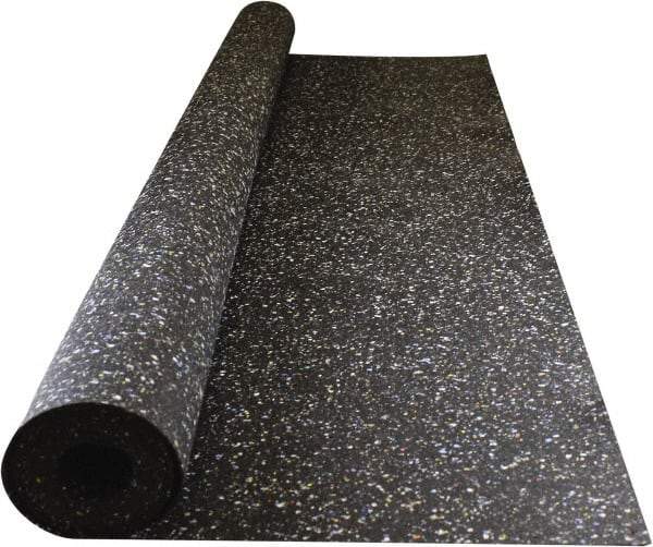 Made in USA - 120" Long, 48" Wide, 1/16" Thick, Rubber Rubber Foam Sheet - 50 to 60 Durometer, Black, 0 to 120°F, 250 psi Tensile Strength, Plain Backing - Exact Tool & Supply