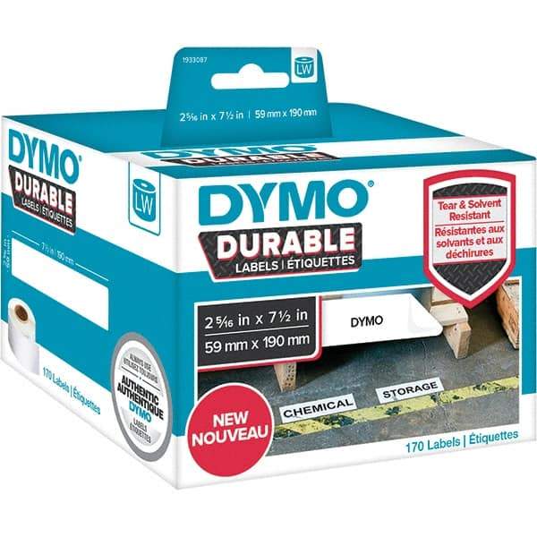 Dymo - Labels, Ribbons & Tapes Type: Large Shelving Labels Color: White - Exact Tool & Supply