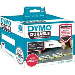 Dymo - Labels, Ribbons & Tapes Type: Large Shelving Labels Color: White - Exact Tool & Supply