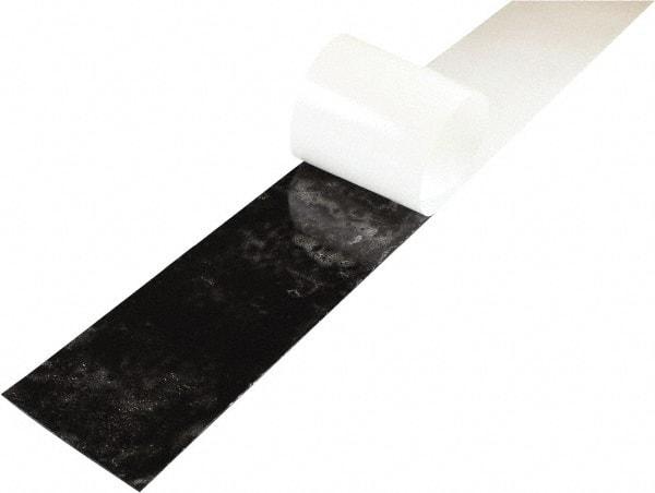 Value Collection - 1/2" Thick x 4" Wide x 36" Long, Adhesive Backed Neoprene Rubber Strip - Stock Length, 40 Shore A Durometer, 1,000 psi Tensile Strength, -20 to 170°F, Black - Exact Tool & Supply