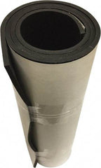 Value Collection - 1/16" Thick x 36" Wide x 10' Long Black Buna-N Rubber Roll - Stock Length, Adhesive Back, 60 Shore A Durometer, 1,000 psi Tensile Strength, -30°F to 220°F - Exact Tool & Supply