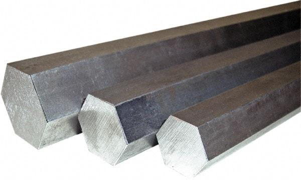 Value Collection - 7/16" Width Across Flats x 6' Long, Steel Hexagon Bar - Material Specification ASTM A108 - Exact Tool & Supply