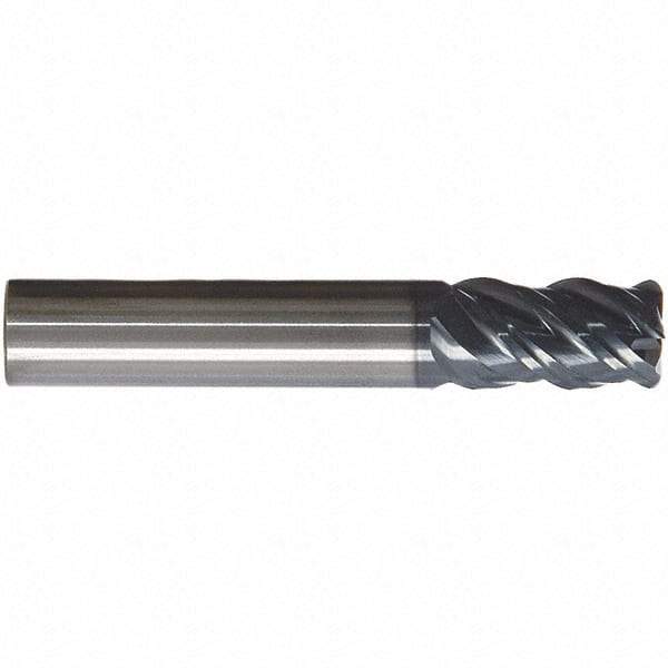 SGS - 20mm, 4 Flute, Single End, Solid Carbide, 0.0394" Corner Radius End Mill - 92mm OAL, 41° Helix, 20mm LOC, Right Hand Cut - Exact Tool & Supply