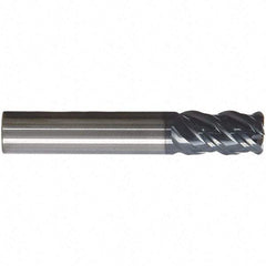 SGS - 20mm, 4 Flute, Single End, Solid Carbide, 0.0394" Corner Radius End Mill - 92mm OAL, 41° Helix, 20mm LOC, Right Hand Cut - Exact Tool & Supply