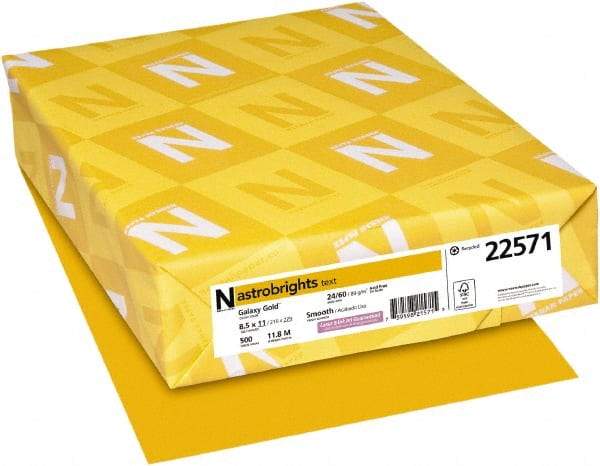 Neenah Paper - Gold Colored Copy Paper - Use with Laser Printers, Inkjet Printers, Copiers - Exact Tool & Supply