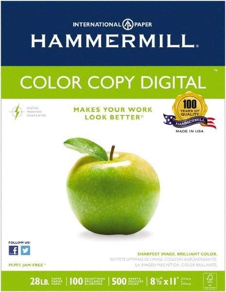 Hammermill - Photo White Colored Copy Paper - Use with Laser Printers, Offset Presses, Color Copiers - Exact Tool & Supply