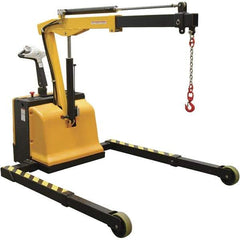 Vestil - 2,500 Lb Load Capacity, Steel Electric Floor Crane - 8' 5/64" Span - Exact Tool & Supply