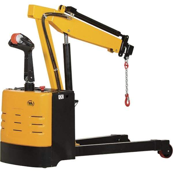 Vestil - 2,500 Lb Load Capacity, Steel Electric Floor Crane - 8' 5/64" Span - Exact Tool & Supply