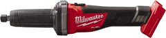 Milwaukee Tool - 1/4" Collet, 20,000 RPM, Inline Handle Electric Die Grinder - 18 Volts - Exact Tool & Supply