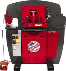 Edwards Manufacturing - 11" Throat Depth, 100 Ton Punch Pressure, 1-1/16" in 1" Punch Capacity Ironworker - 3 Phase, 230 Volts - Exact Tool & Supply