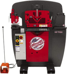 Edwards Manufacturing - 11-3/16" Throat Depth, 55 Ton Punch Pressure, 1-1/16" in 5/8" Punch Capacity Ironworker - 3 Phase, 230 Volts - Exact Tool & Supply