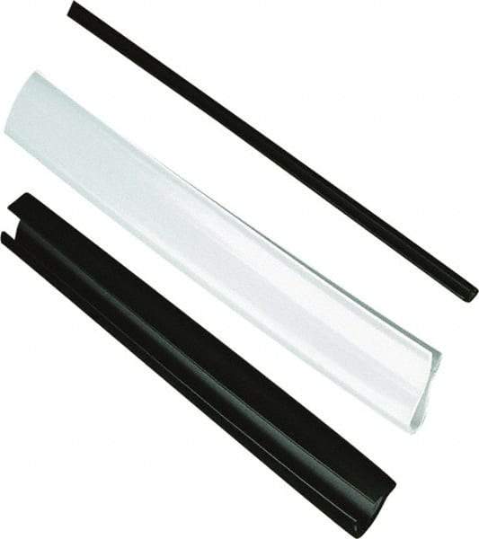 Caplugs - High-Density Polyethylene Edge Liner - 0.17" Wide x 0.15" Deep, 0.05 to 0.081" Hard Metal Thickness, Black - Exact Tool & Supply