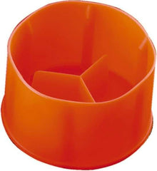 Caplugs - 0.675" ID, Round Head Connector Cap - 35/64" Long, Low-Density Polyethylene, Orange - Exact Tool & Supply
