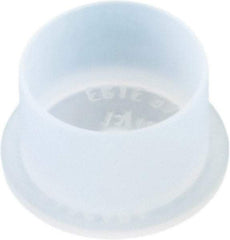 Caplugs - 0.49" ID, Push-On, Round Head Cap - 15/32" Long, Low-Density Polyethylene, Natural (Color) - Exact Tool & Supply