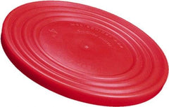 Caplugs - Round Head Flange Cap - Low-Density Polyethylene, Red - Exact Tool & Supply