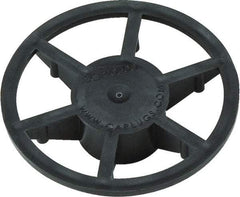 Caplugs - 1" ID, Pin Wheel Cap - 35/64" Long, Low-Density Polyethylene, Black - Exact Tool & Supply