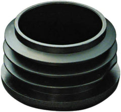 Caplugs - Round Finishing Plug for 10 to 14 Gauge Panels, for 7/8" Tube Diam - 7/8" OD, 0.44" Deep, Low-Density Polyethylene, Black - Exact Tool & Supply